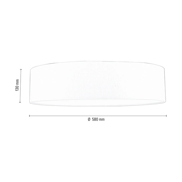 Lampa sufitowa Ora 4xE27 maks. 25W biały metal/złoty klosz z tkaniny 96202203