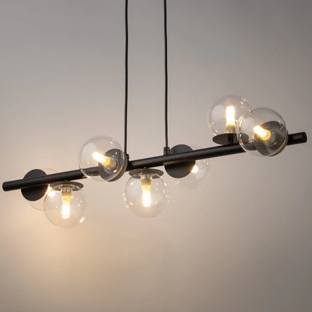 Lampa Sigma AVOLA zwis kulki 7 czarne/transparentne 40792