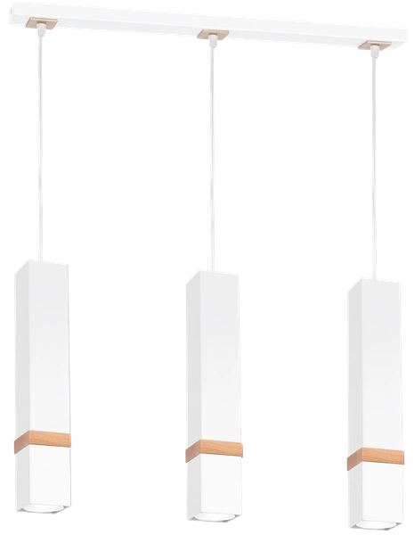 Lampa wisząca nowoczesna listwa VIDAR III biały szer. 60cm