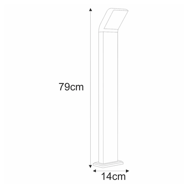 Lampa ogrodowa stojąca K-8148 z serii VIDAR