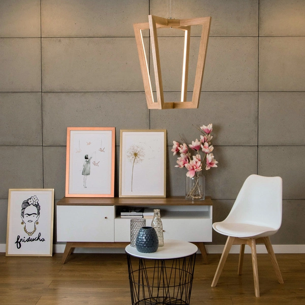 Lampa Wisząca Leif ''In'' 4xLED 24V Zintegrowana 2520lm 3000K 27W Dąb Olejowany/Przezroczysty Kabel PCV 1509174