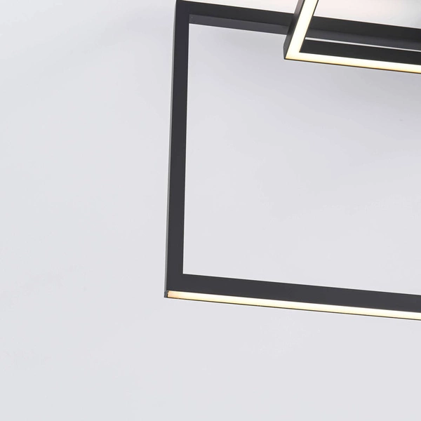 Lampa sufitowa Frame 3D, czarna, 60W LED, barwa ciepła 3000K