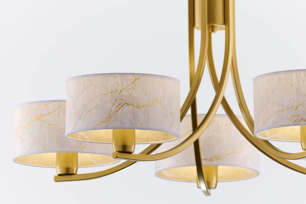 Klasyczny Żyrandol ARTHUR wys. 71cm 5xE27 15W IP20 | złoty połysk