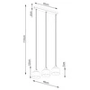 Lampa wisząca SAVAR 3, czarna, 3x60W E27, SL.1133