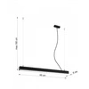 Lampa wisząca PINNE 950 CZARNA 31W barwa neutralna 4000K TH.051