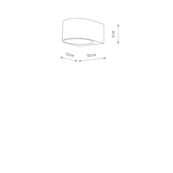Kinkiet NEL LED II wys.6cm szer.9.5cm 2x5W 3000K 880lm IP54 | Czarny