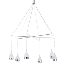 Lampa wisząca Telesto śr. 63cm 30W LED barwa ciepła 3000K | chrom