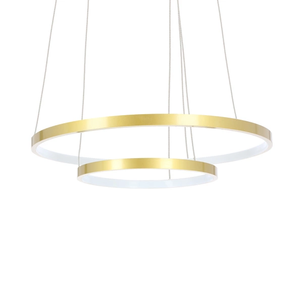 Nowoczesna lampa wisząca LUNE 50 LED PODWÓJNA 40W 4000K | złoty