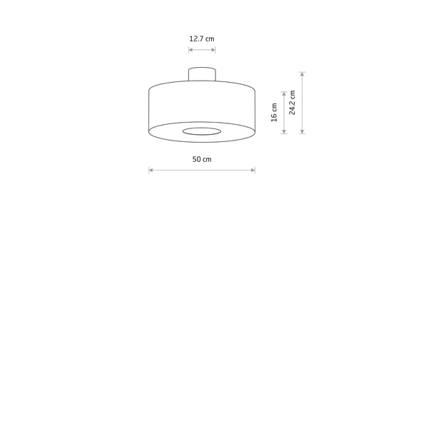 Plafon SANTANA M E27 wys.24.2cm szer.50cm | Kremowy 11651