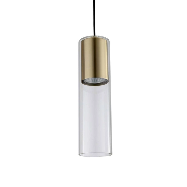Lampa wisząca Manacor 1, czarny/złoty/transparentny, 1x50W GU10