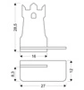 Kinkiet IQ Kids Tower z półką, 21-84729, niebieski, 5W LED, barwa neutralna 4000K