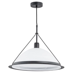 Lampa wisząca ALFA WASA BIAŁO-CZARNA 1xE27 44cm | 60534