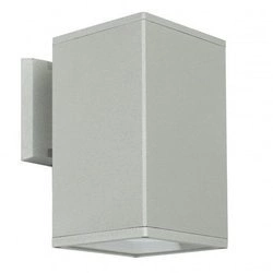 Kinkiet aluminiowy kwadratowy na elewację E27 ADELA 8002 AL | srebrny