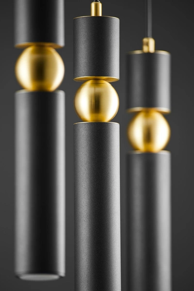 Nowoczesna Lampa wisząca ALAS wys. 120cm 3xG10 14W IP20 | Złoty