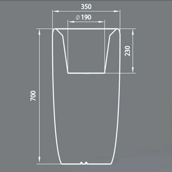 Donica ogrodowa świecąca FLOWERPOT M 70cm 9712