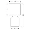 Lampa gabinetowa/stołowa/nocna INER 41-79855 ceramiczna różowa/abażur biały 1x40W E14