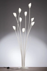 Klasyczna Lampa podłogowa GLORIOSA wys. 160cm 9xG9 14W IP20 | piaskowo-szary