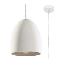 Lampa wisząca ceramiczna FLAWIUSZ SL.0848 biała 1xE27