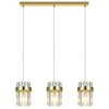 Lampa wisząca Vetro złota 3xE14