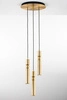 Nowoczesna Lampa wisząca ALAS wys. 35-136cm 3xG10 14W IP20 | Złoty