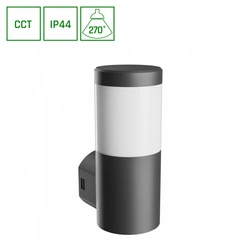 STELLA COLUMN WALL GU10 6W CCT 230V 270ST IP44 IK08 100X120X245MM CZARNY OKRĄGŁA ELEWACYJNA