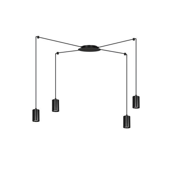 Lampa wisząca Emibig TRAKER 4 BL/Czarny 524/4