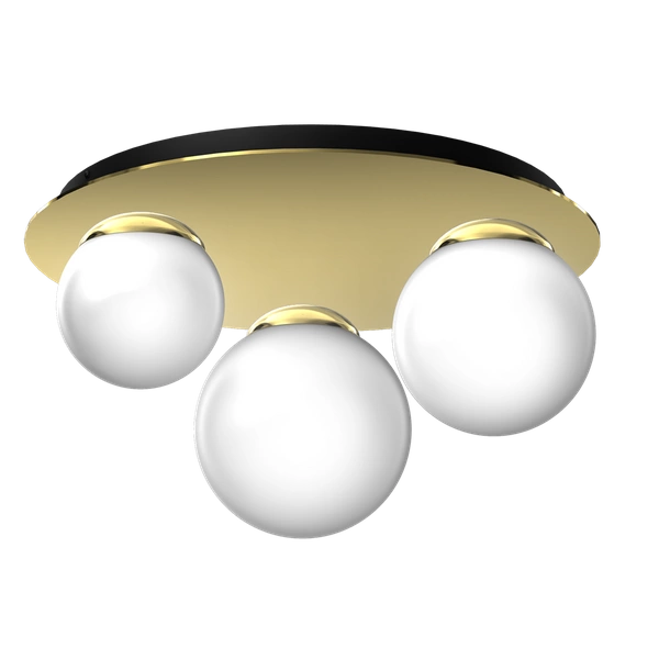 Lampa sufitowa PLATO, MLP7966, biały/złoty, 2x40W E14 + 1x60W E27