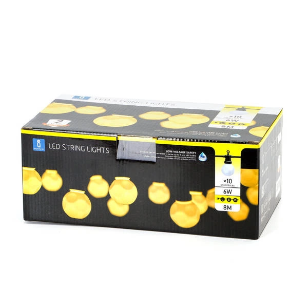 Dekoracyjne oświetlenie LED STRING LIGHTS 10 MILKY BULBS 8M