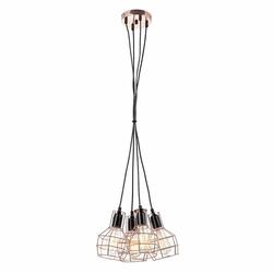 Lampa wisząca PERIFO MDM-2272/4 BK+COP, 4x60W E27