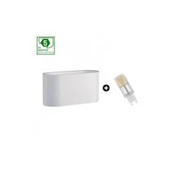 PAKIET 5 LAT GWARANCJI : OPRAWA SQUALLA G9 BIAŁA + LED G9 4W CW ( SLIP006009 + WOJ+14435 )