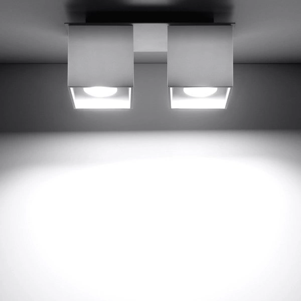 Plafon Sollux QUAD 2 Lampa sufitowa Aluminium biały SL.0065