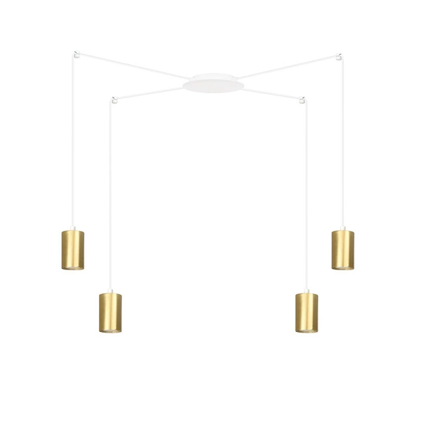 Lampa wisząca Emibig TRAKER 4 WH/GOLD 527/4