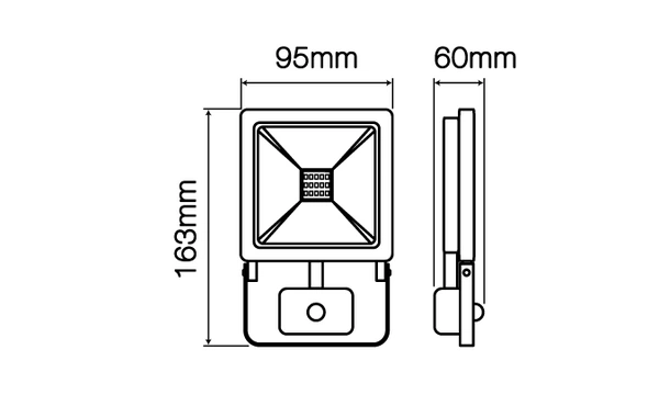 LED line PHOTON 10W 4000K 80lm/w 220-240V AC PIR