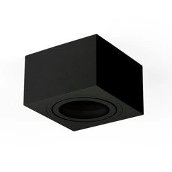 Oprawa sufitowa spot kostka natynkowa CROSTI SASARI SQ 95 L czarny szer. 16cm
