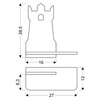 Kinkiet IQ Kids Tower z półką, 21-84729, niebieski, 5W LED, barwa neutralna 4000K