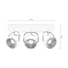Lampa sufitowa z drewna Ball w zestawie 3xGU10 6W LED Olejowany Dąb/Satynowy Metal/Chromowany Metal 5031374