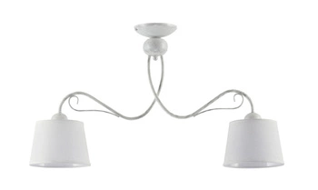 Klasyczna Lampa sufitowa KAMELIA wys. 46cm 2xE27 15W IP20 | Biały