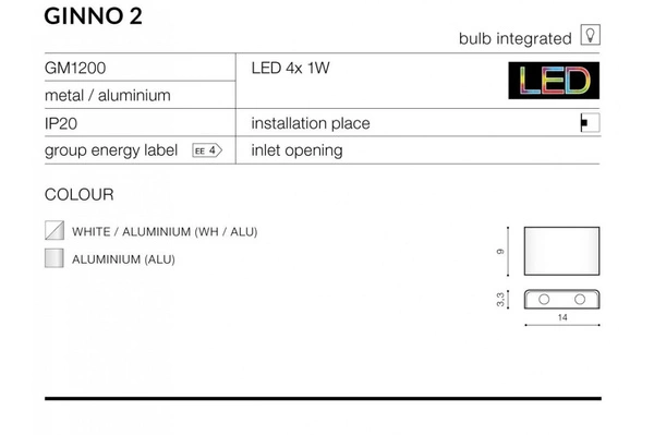 Azzardo GINNO 2 ALU 765