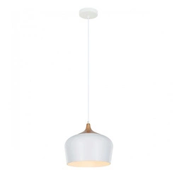 Lampa wisząca BRITTA śr. 35cm E27 | biały/drewniany