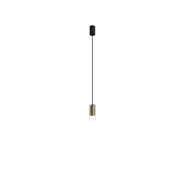 Lampa wisząca CYLINDER SOLID BRASS S wys. klosza 15cm GU10 | mosiężny 7870