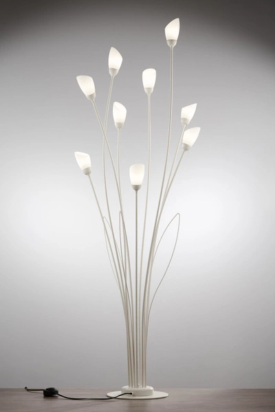 Klasyczna Lampa podłogowa GLORIOSA wys. 160cm 9xG9 14W IP20 | piaskowo-szary