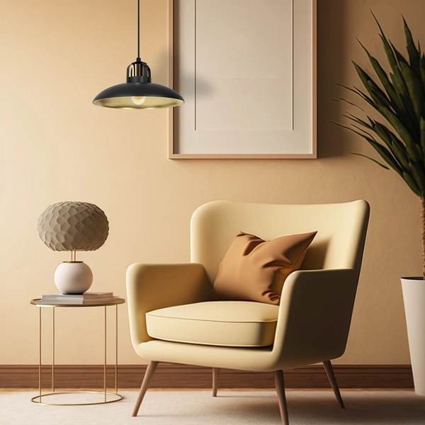 Lampa wisząca FELIX, MLP8906, czarny/złoty, 1x60W E27