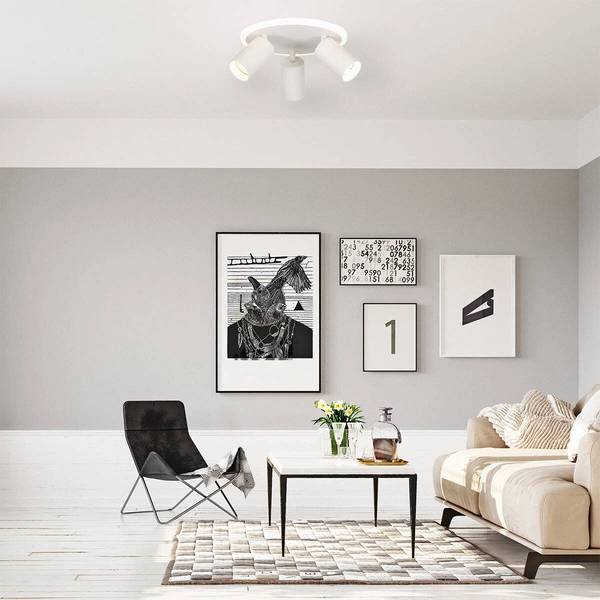 Plafon Parma 3xGU10 + 1xLED CCT biała LP-0612/3C Round WH