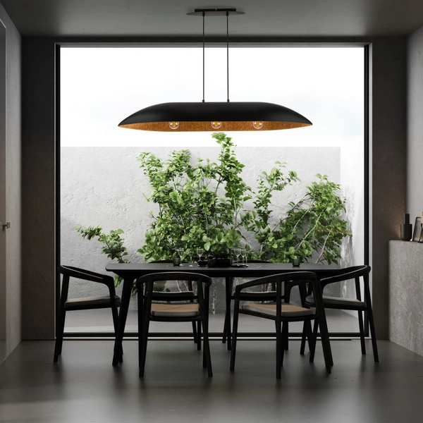 Stylowa lampa wisząca GONDOLA L 40632 3xE27 | czarny miedziany