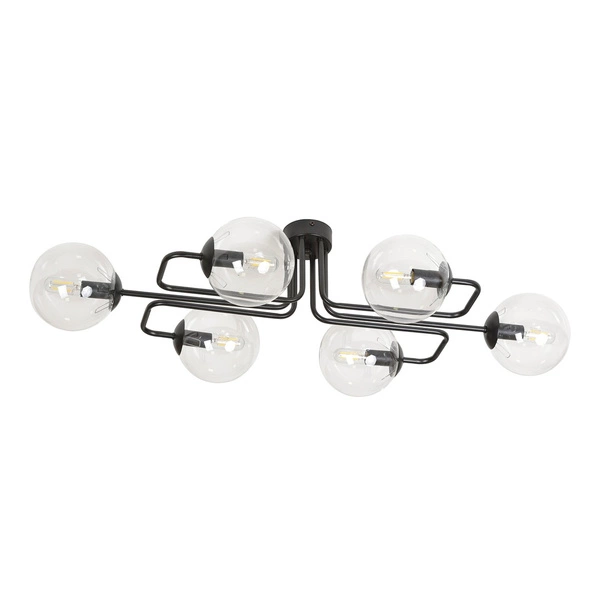 Lampa sufitowa Emibig BRENDI 6A BL TRANSPARENT 831/6A