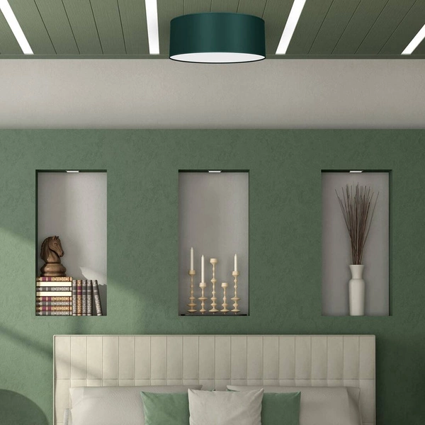 Lampa sufitowa VERDE, MLP7876, Ø40cm, zielona, 2x60W E27