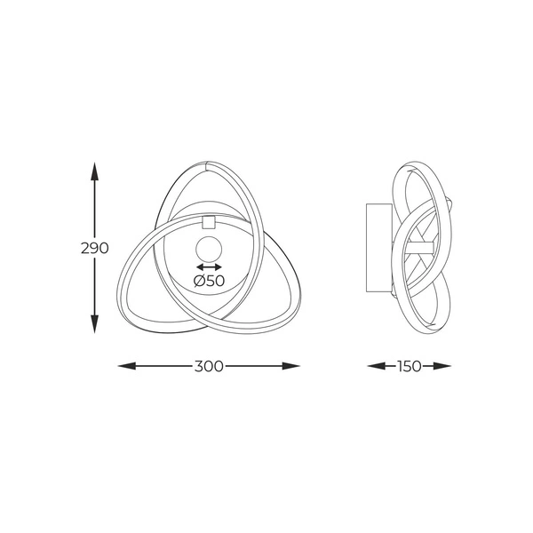 MB9717-1-3BGN INDIGO KINKIET CZARNO-ZŁOTY/BLACK-GOLD