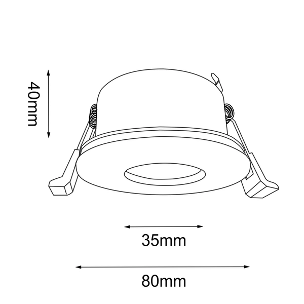 Lampa wpuszczana Chito - Biała IP54 3027 Antigo