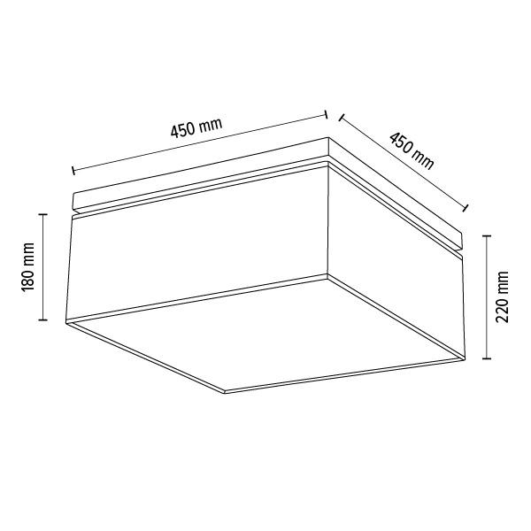 Lampa Sufitowa Vertiga 4xE27 Max.25W Dąb Olejowany/Szary Klosz Tkaniny 34522474
