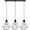 Lampa wisząca BASKET, czarna, 3x60W E27, MLP7215